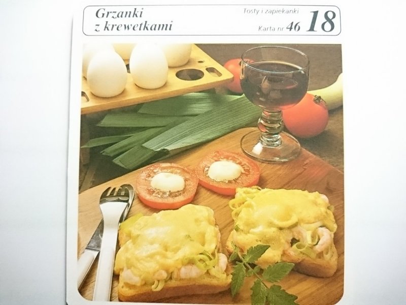 KARTA KULINARNA NR 46 GRZANKI Z KREWETKAMI