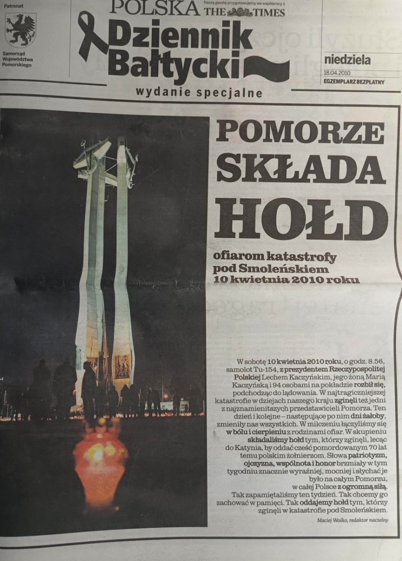 DZIENNIK BAŁTYCKI WYDANIE SPECJALNE 18.04.2010