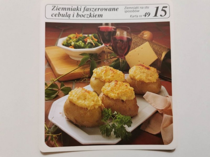KARTA KULINARNA NR. 49 ZIEMNIAKI FASZEROWANE CEBULĄ I BOCZKIEM