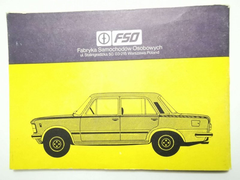 FSO 125p INSTRUKCJA OBSŁUGI 