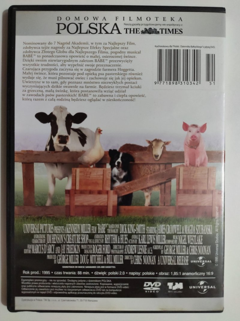 DVD. BABE ŚWINKA Z KLASĄ