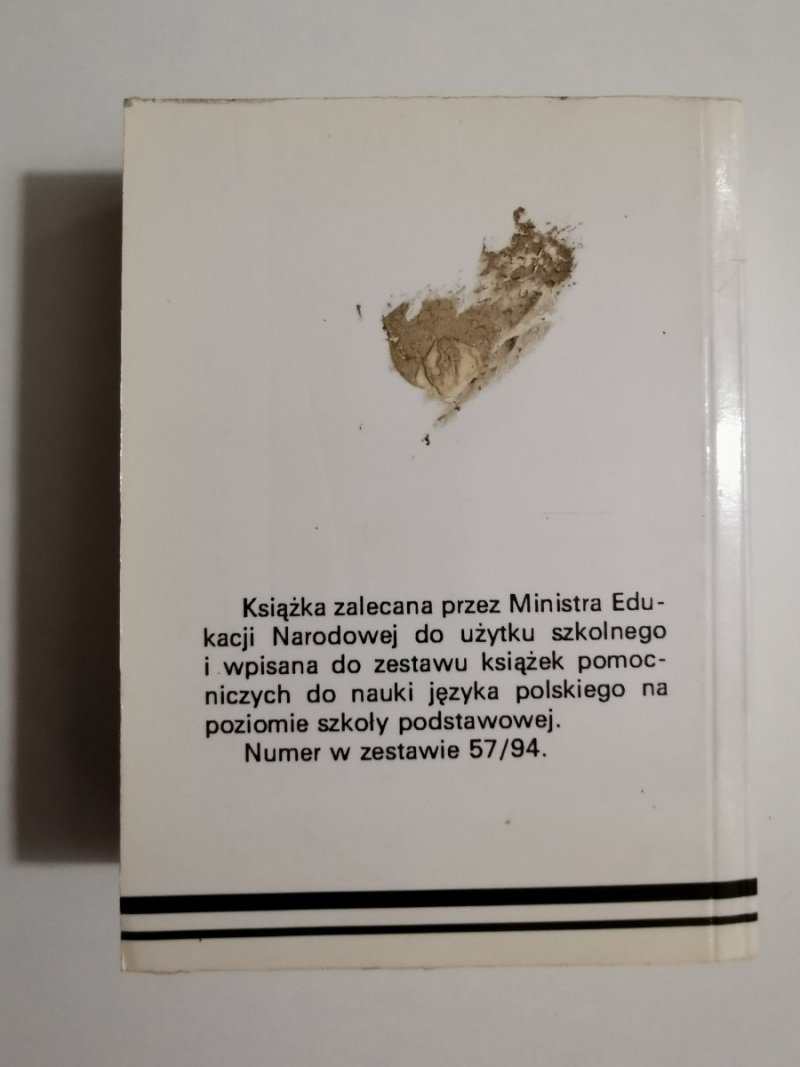 SŁOWNIK TERMINÓW GRAMATYCZNYCH DLA UCZNIÓW SZKÓŁ PODSTAWOWYCH 1993