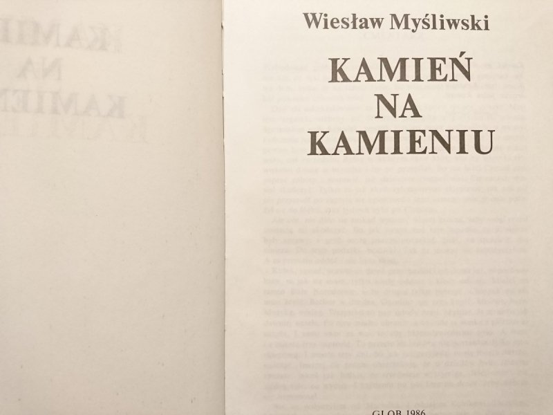 KAMIEŃ NA KAMIENIU - Wiesław Myśliwski 1986
