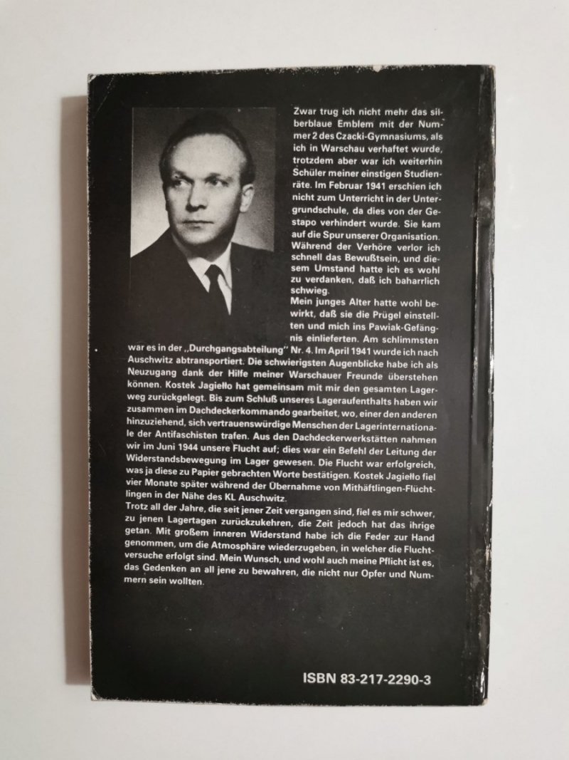 FLUCHTWEGE AUS AUSCHWITZ - Tomasz Sobański 1980