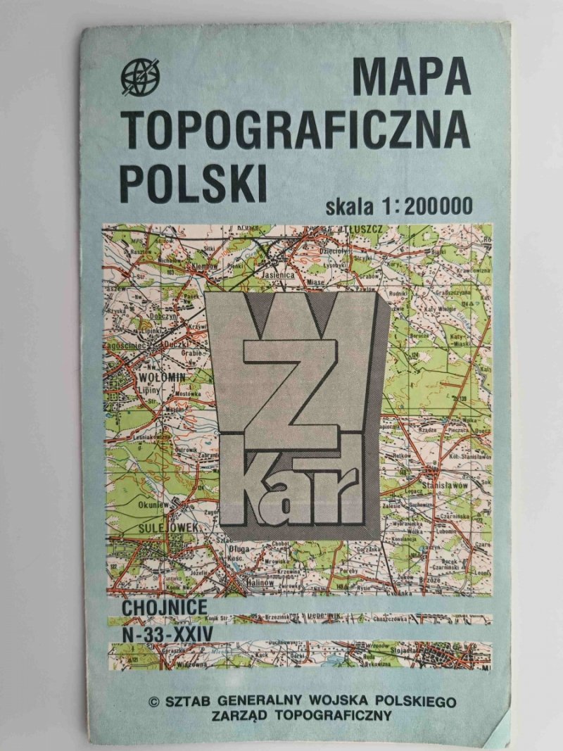 MAPA TOPOGRAFICZNA POLSKI 1:200 000. ELBLĄG