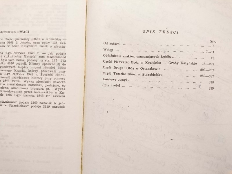 LISTA KATYŃSKA. JEŃCY OBOZÓW KOZIELSK, OSTASZKÓW, STAROBIELSK 1989
