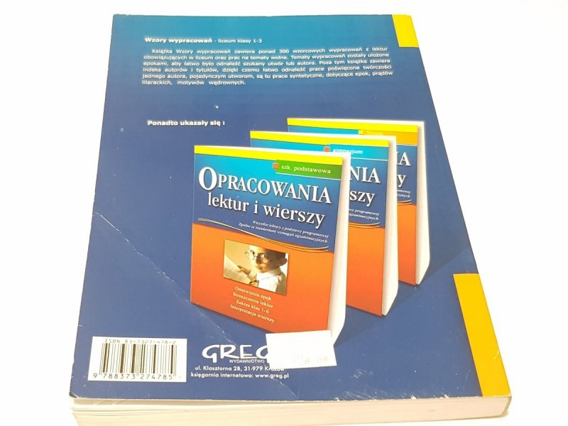WZORY WYPRACOWAŃ. LICEUM - Dorota Stopka 2004
