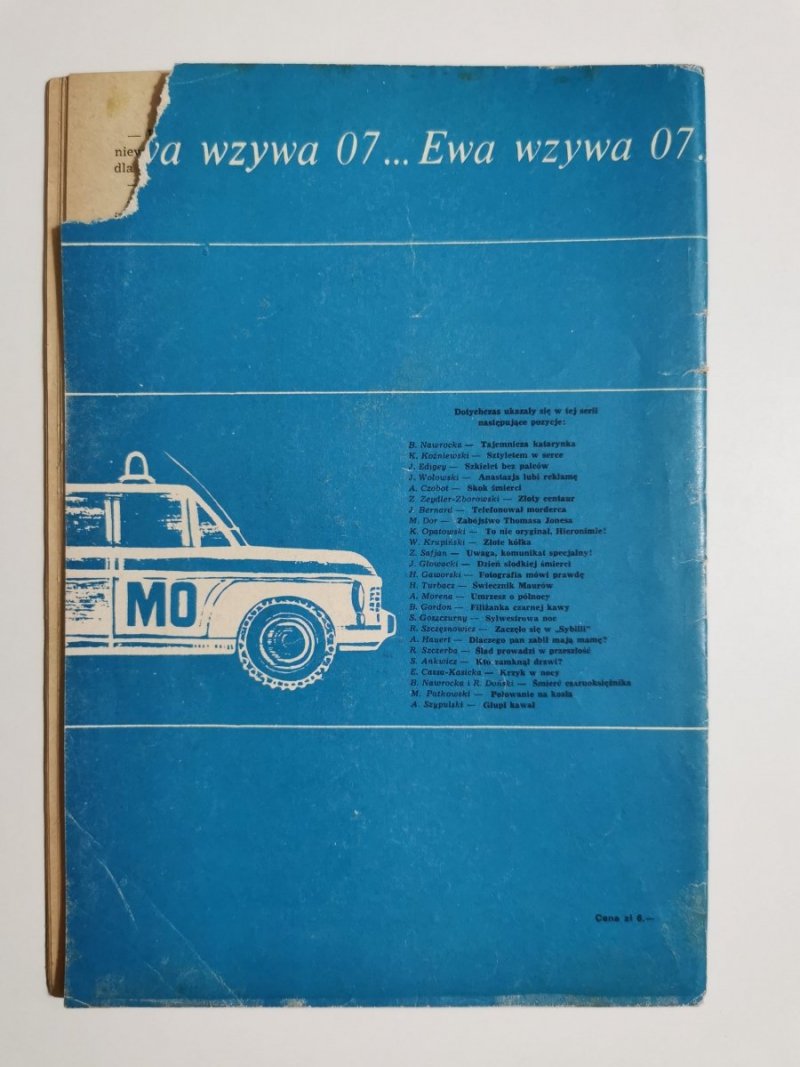 EWA WZYWA 07 NR 26 ŚMIERĆ LICHWIARZA - Z. Sztaba 1970