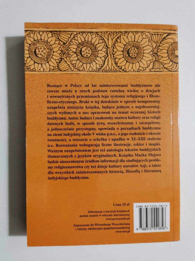 BUDDYZM. ZARYS HISTORII BUDDYZMU W INDIACH - Marek Mejor 