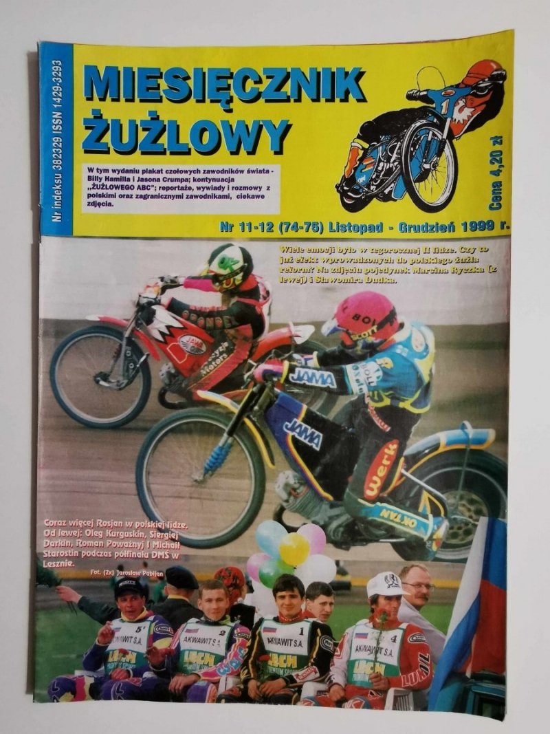 MIESIĘCZNIK ŻUŻLOWY NR 11-12 1999