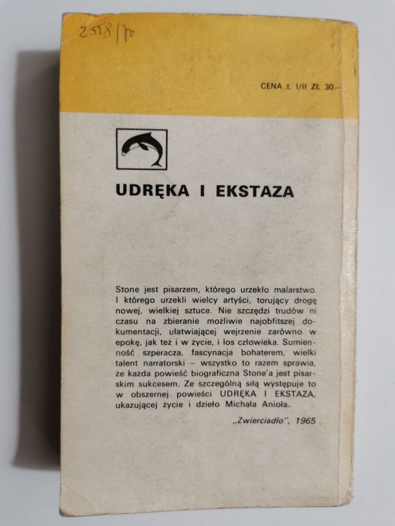 UDRĘKA I EKSTAZA TOM 2 - Irving Stone 1973