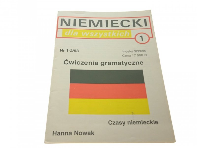 NIEMIECKI DLA WSZYSTKICH 2 NR 1-2/93 ĆWICZENIA