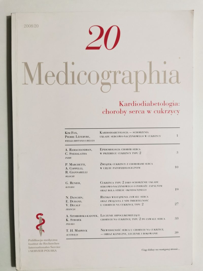 20 MEDICOGRAPHIA. KARDIODIABETOLOGIA: CHOROBY SERCA W CUKRZYCY