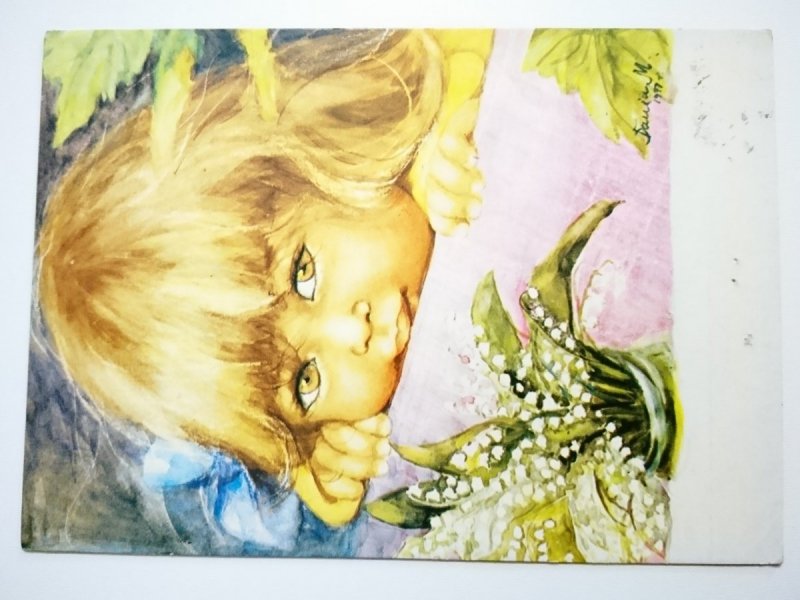 BLOND DZIEWCZYNKA ZE ZŁOTYMI OCZAMI MAL. D. MUSZYŃSKA-ZAMORSKA