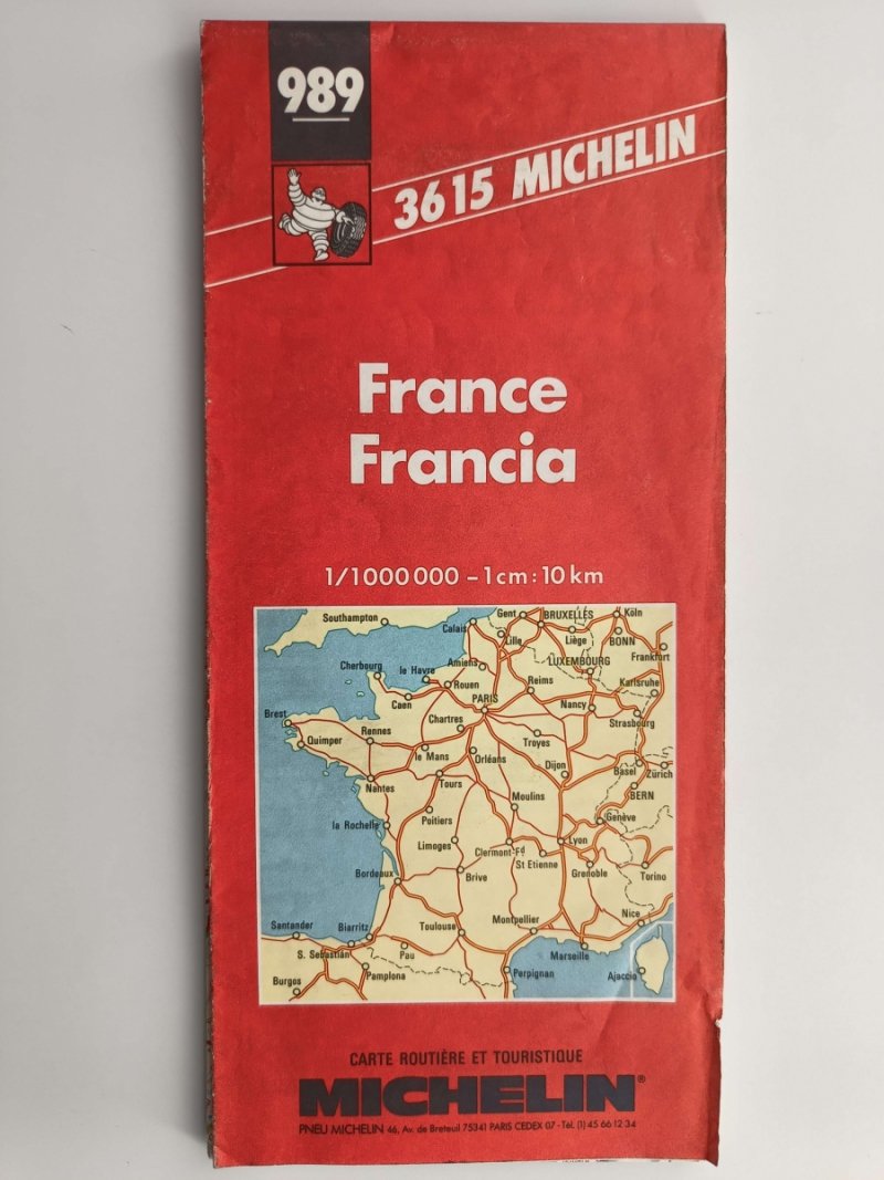 FRANCE FRANCIA 1:1000 000