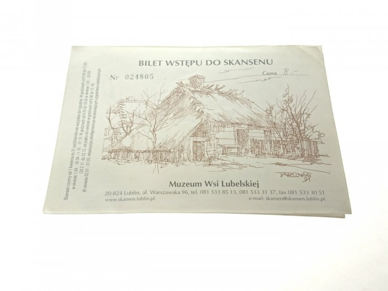 BILETY WSTĘPU DO SKANSENU. MUZEUM WSI LUBELSKIEJ