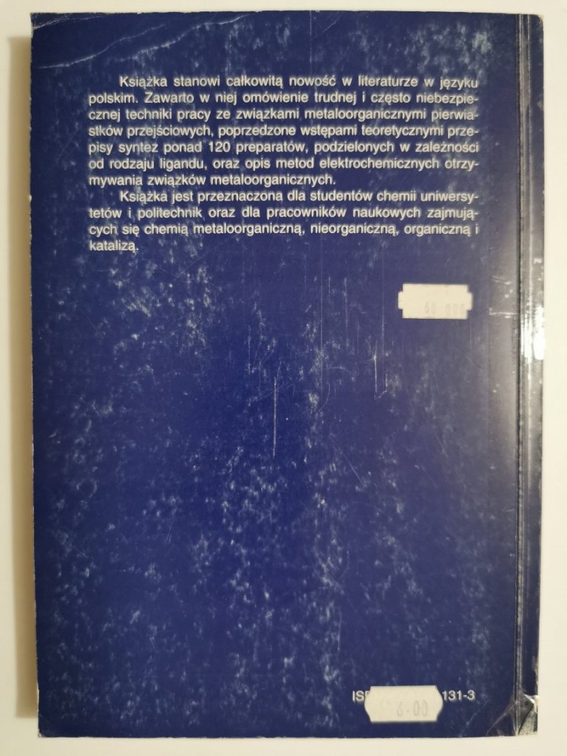 PREPARATYKA ZWIĄZKÓW METALOORGANICZNYCH. METALE PRZEJŚCIOWE 1993