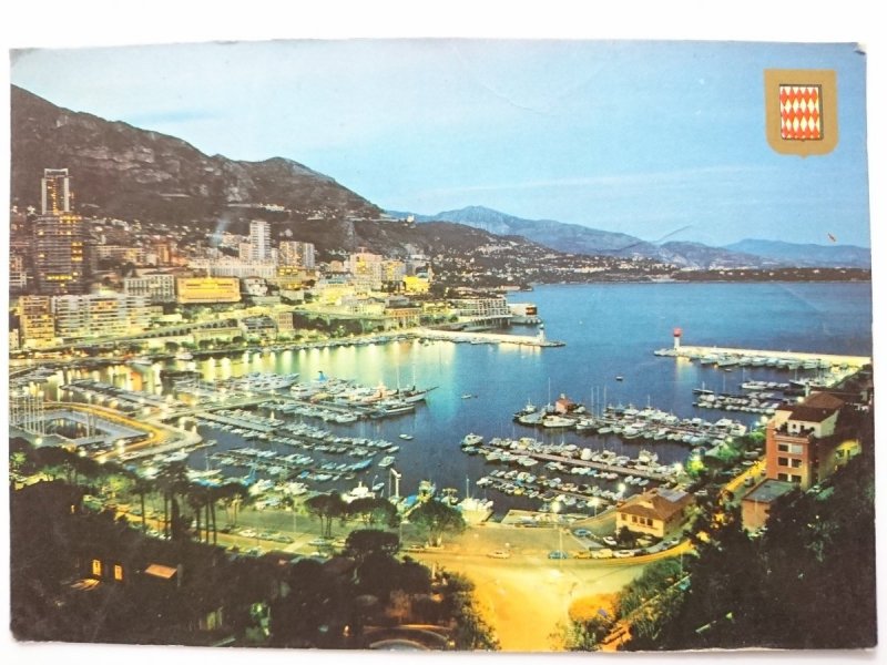 PRINCIPAUTE DE MONACO. VUE DU PORT LA NUIT