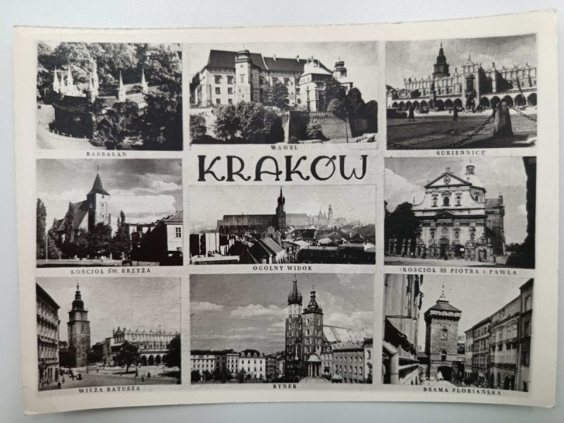 KRAKÓW CZARNO-BIAŁY KOLAŻ