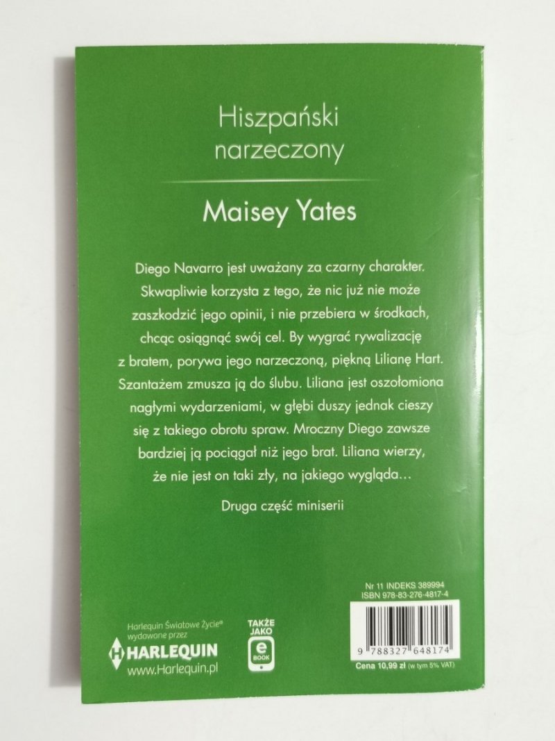 HISZPAŃSKI NARZECZONY - Maisey Yates 2020