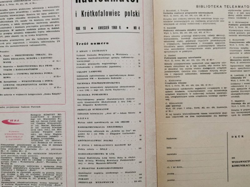 Radioamator i krótkofalowiec 4/1968