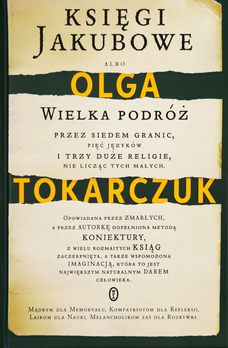 KSIĘGI JAKUBOWE. WIELKA PODRÓŻ - Olga Tokarczuk 