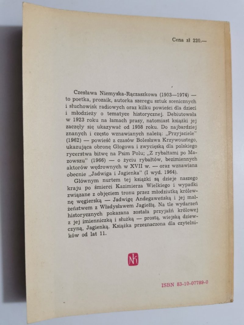 JADWIGA I JAGIENKA - Czesława Niemyska Rączaszkowa 1986