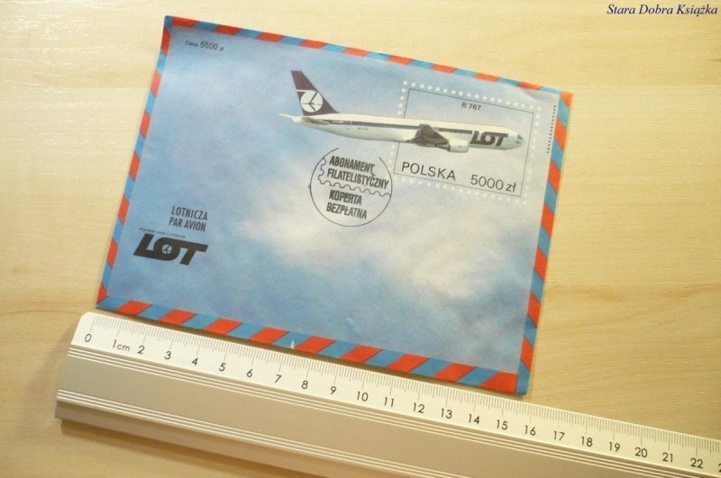 LOT LOTNICZA PAR AVION ZE STEMPLEM #01