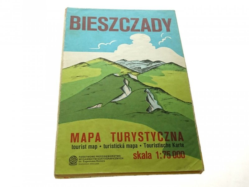 BIESZCZADY. MAPA TURYSTYCZNA 1990
