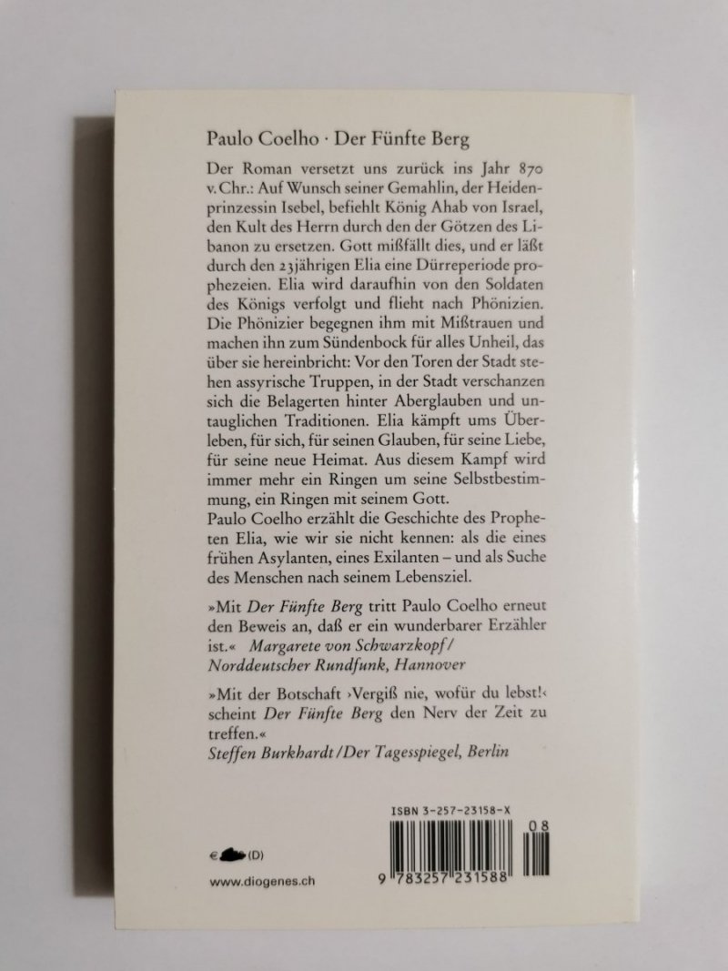 DER FUNFTE BERG - Paulo Coelho 1998