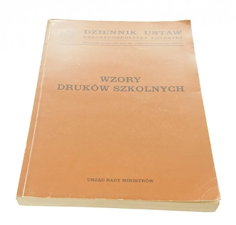 DZIENNIK USTAW RP WZORY DRUKÓW SZKOLNYCH (1993)