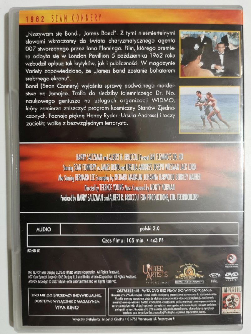 DVD. JAMES BOND 007. DR. NO