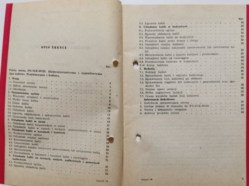 PRZEPISY BUDOWY URZĄDZEŃ ELEKTROENERGETYCZNYCH ZESZYT 19 ELEKTROENERGETYCZNE I SYGNALIZACYJNE LINIE KABLOWE 1980