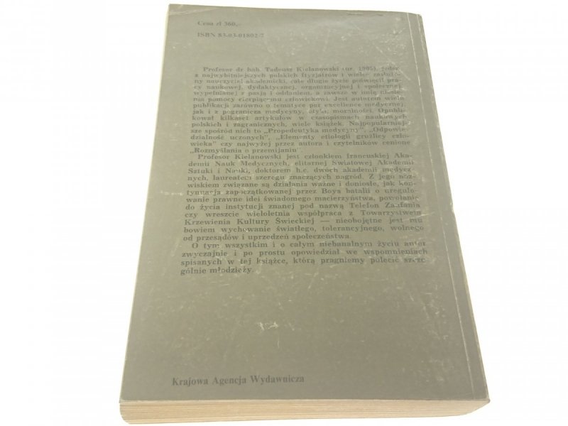 PRAWIE CAŁY WIEK DWUDZIESTY - Kielanowski 1987