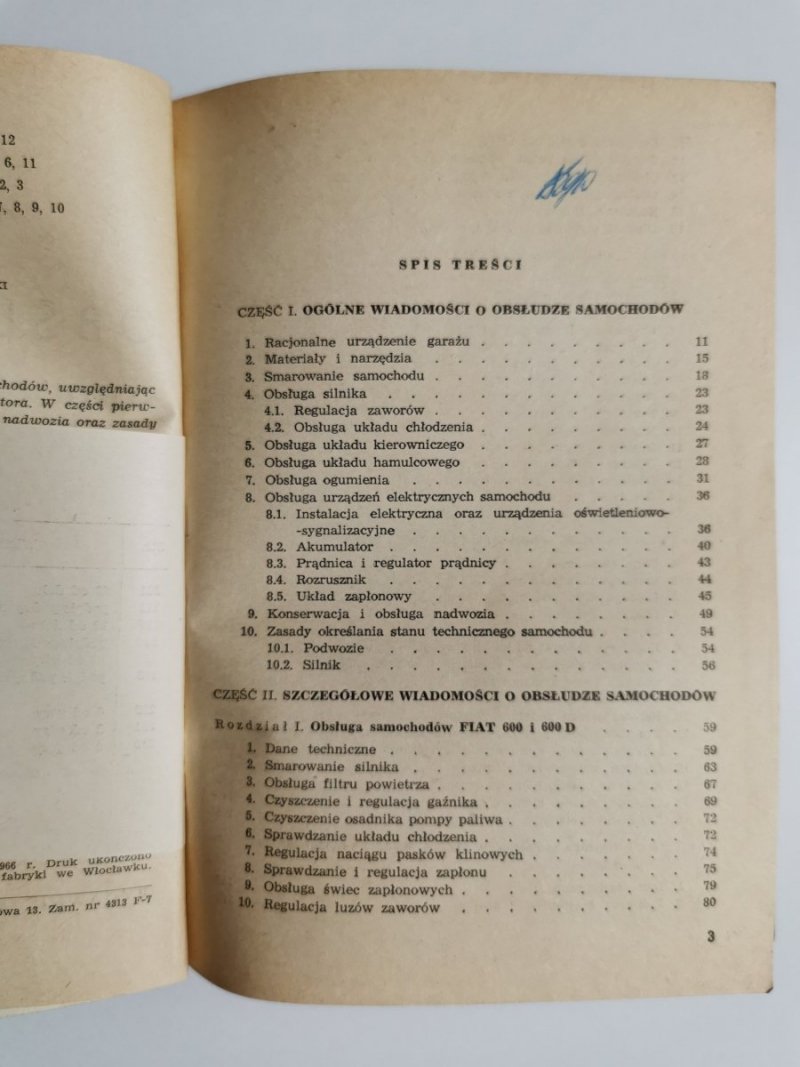 Obsługa samochodów importowanych - 1966