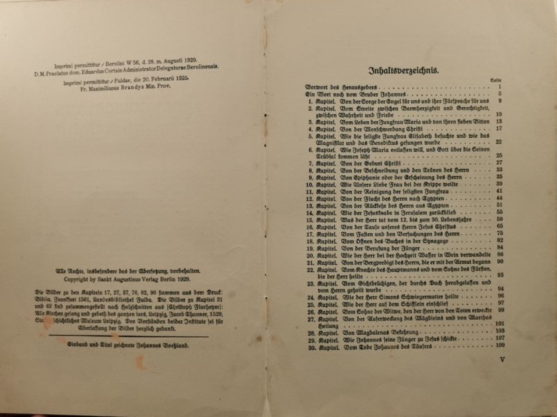 BETRACHTUNGEN VOM LEBEN JESU CHRISTI 1929