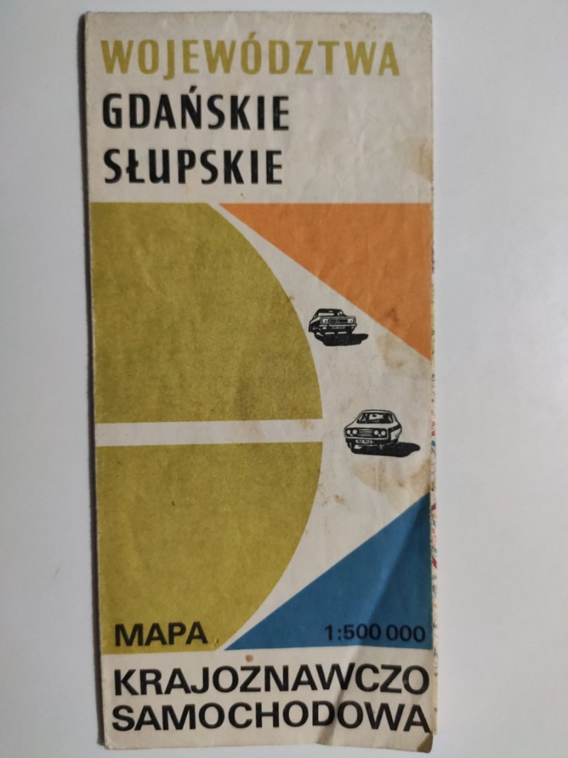 WOJEWÓDZTWA GDAŃSKIE SŁUPSKIE MAPA KRAJOZNAWCZO SAMOCHODOWA