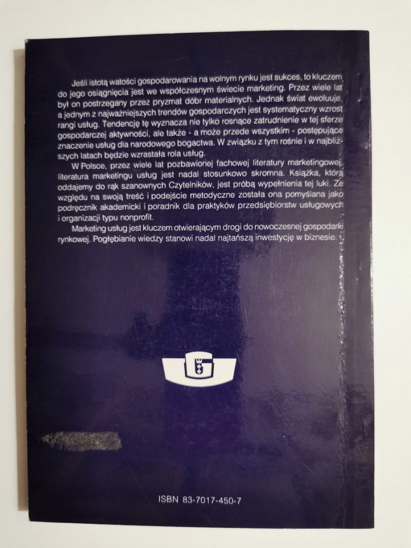 ZARYS MARKETINGU USŁUG - red. Marianna Daszkowska 1993