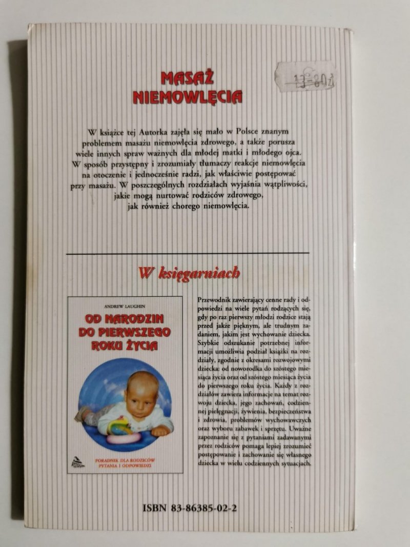 MASAŻ NIEMOWLĘCIA - Joanna Kaczara 