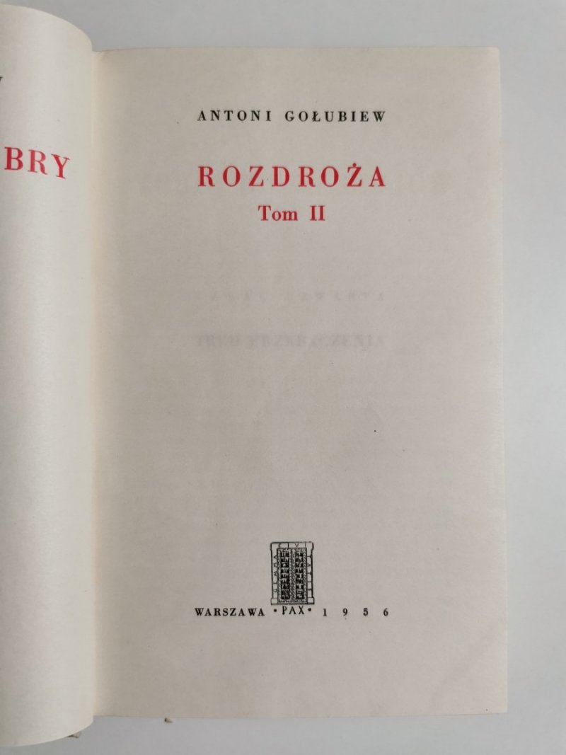 BOLESŁAW CHROBRY. ROZDROŻA TOM II - Antoni Gołubiew 1956