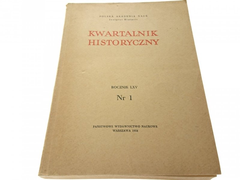 KWARTALNIK HISTORYCZNY NR. 1