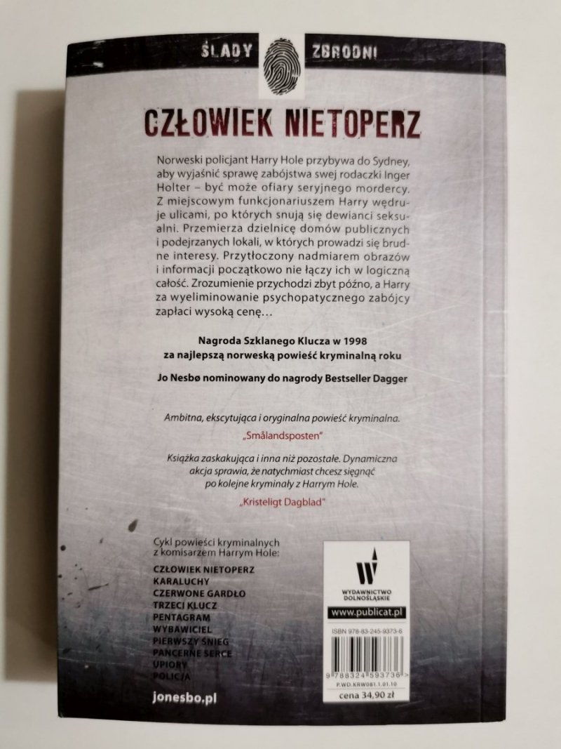 CZŁOWIEK NIETOPERZ - Jo Nesbo 