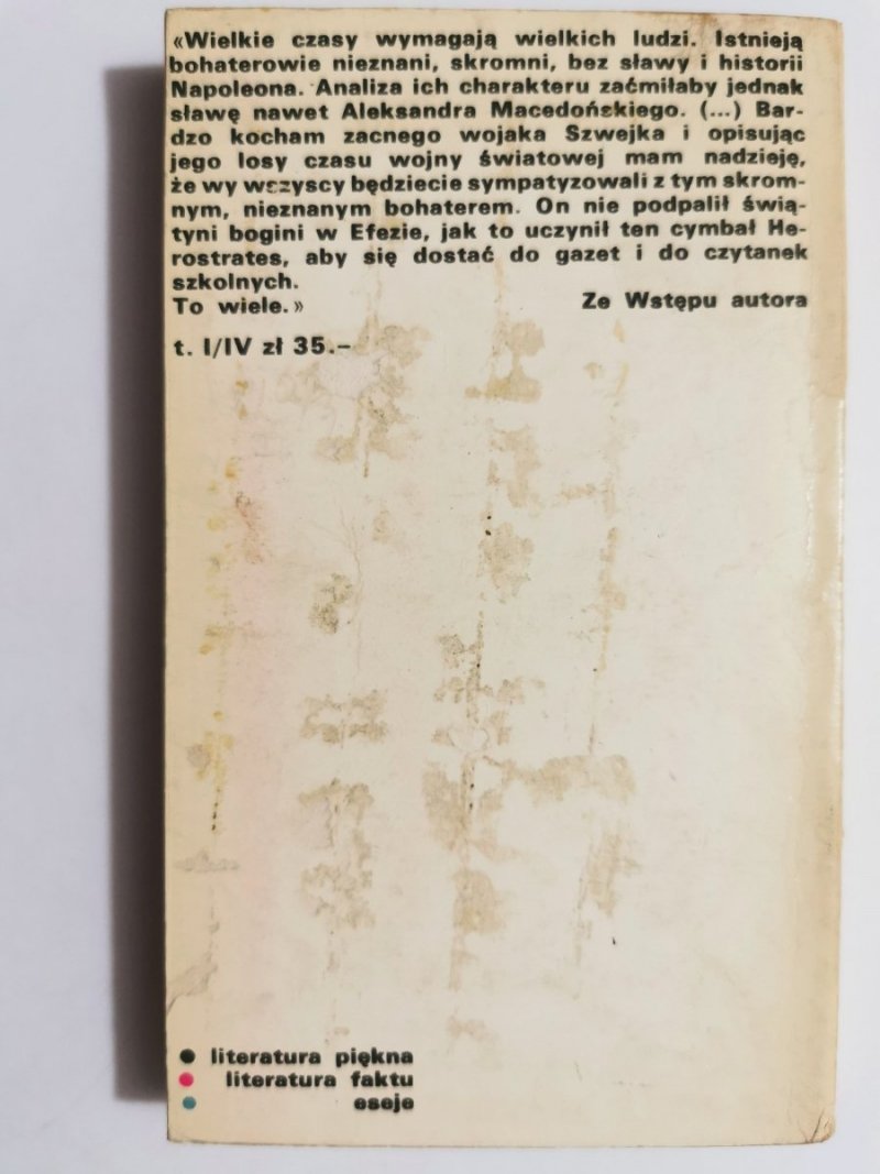 PRZYGODY DOBREGO WOJAKA SZWEJKA PODCZAS WOJNY ŚWIATOWEJ TOM II 1974
