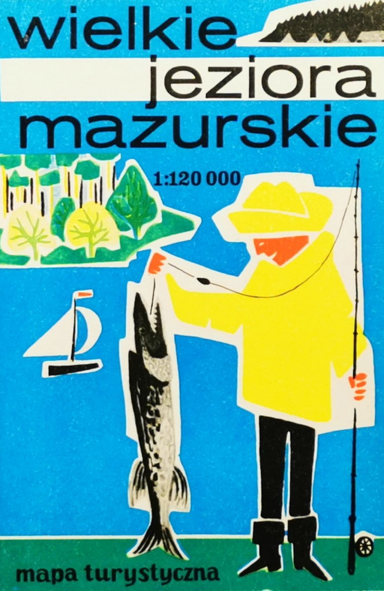 MAPA. WIELKIE JEZIORA MAZURSKIE. SKALA 1:120000