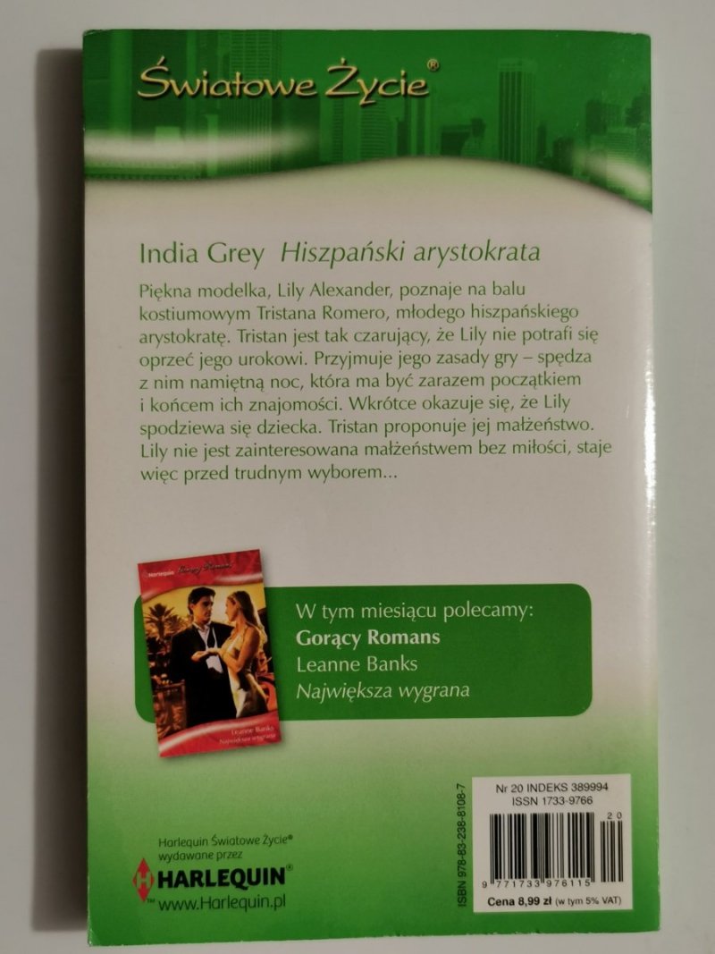 HISZPAŃSKI ARYSTOKRATA - India Grey 2011
