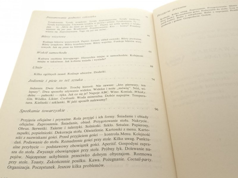 SAVOIR-VIVRE DZISIAJ - Edward Pietkiewicz 1990
