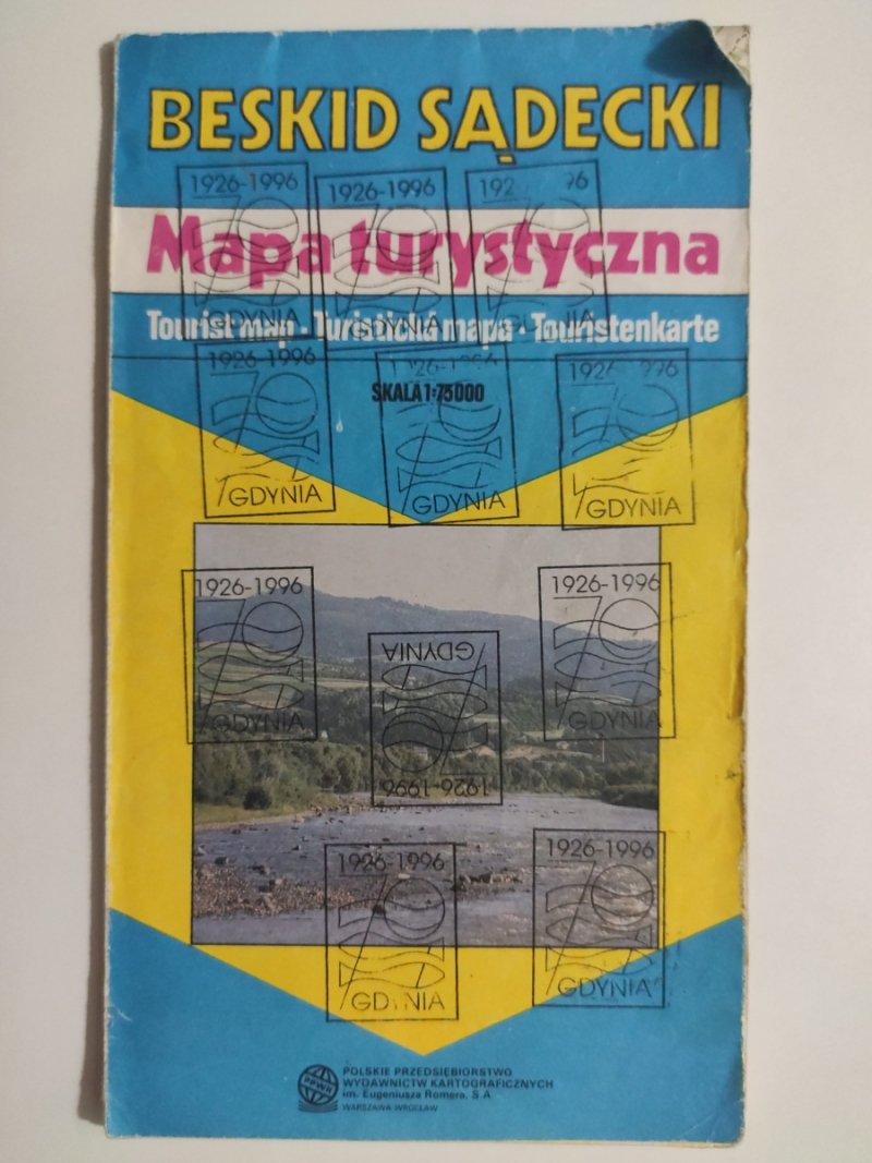 BESKID SĄDECKI MAPA TURYSTYCZNA 1994