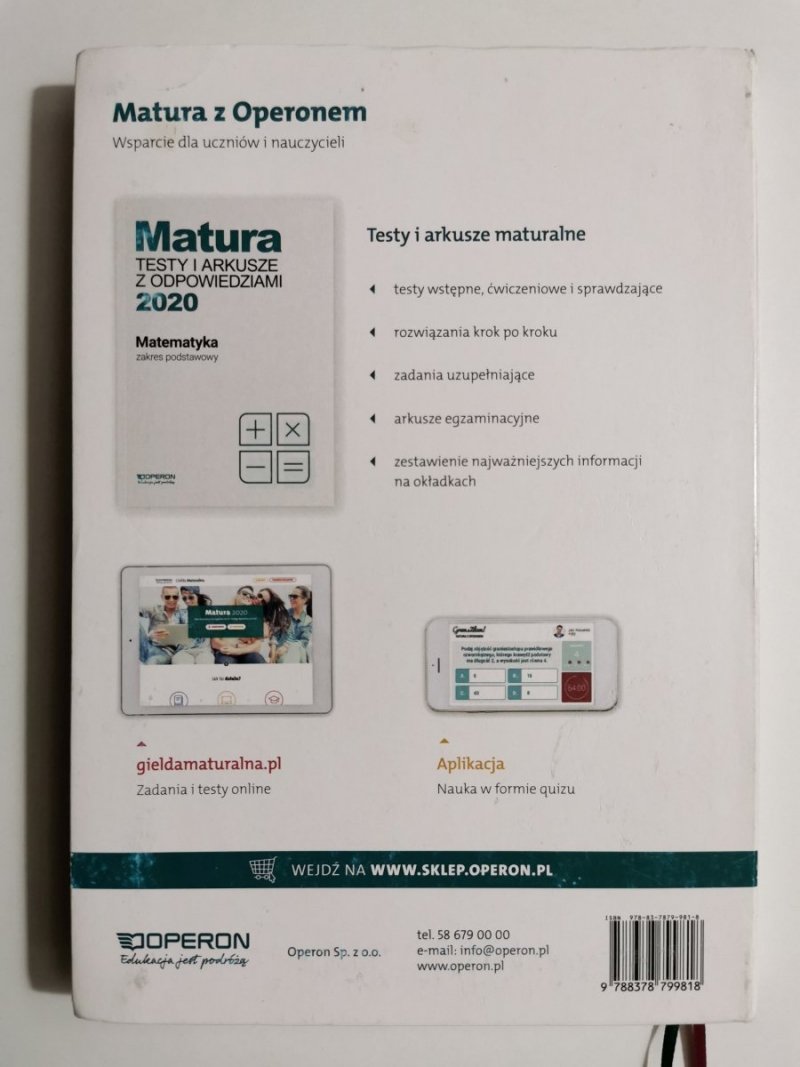 MATURA VADEMECUM 2020 MATEMATYKA ZAKRES PODSTAWOWY 