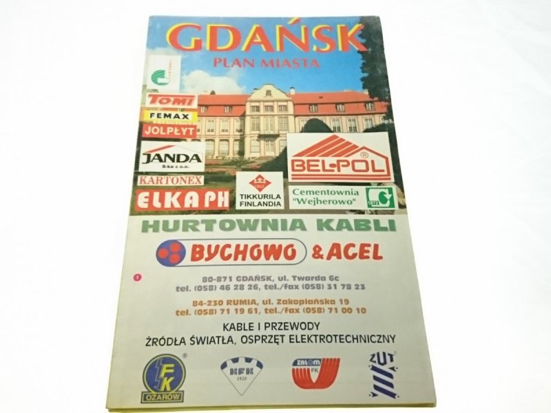GDAŃSK. PLAN MIASTA. MAPA Z REKLAMAMI