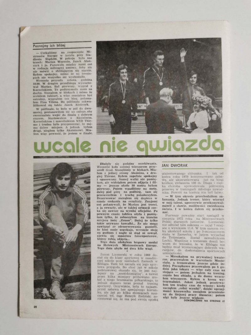 LEKKOATLETYKA NR 6 (230) ROK XX 1975